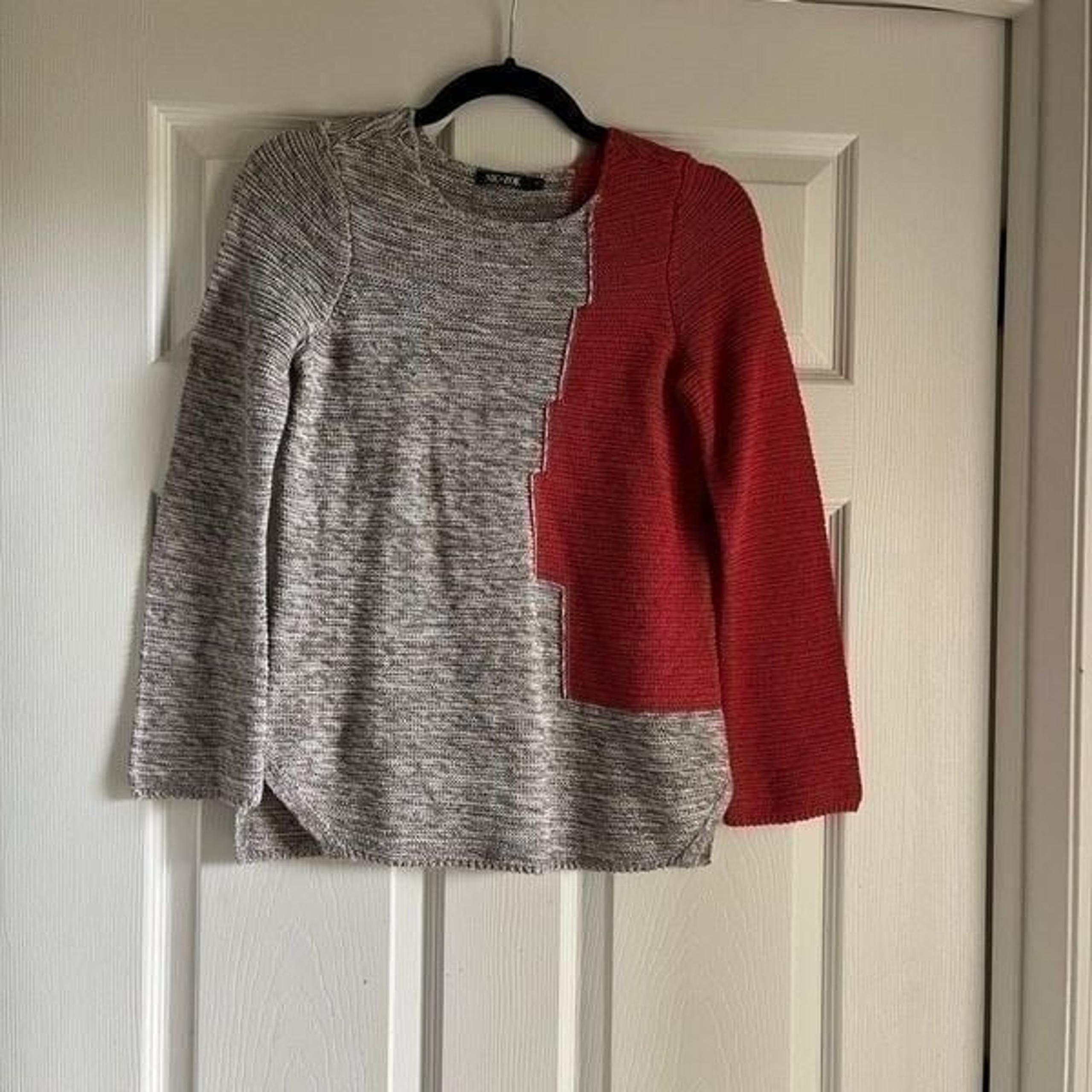 NIC+ZOE Colorblock Long Sleeve Crew Neck Sweater Top