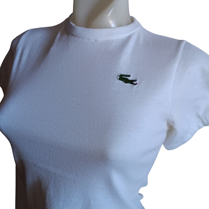Women's Small Vintage Single Stitch T-shirt Lacoste Embroidered Alligator 1970's