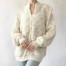 Vintage 1950s 1960s Wool Blend Cardigan Sweater