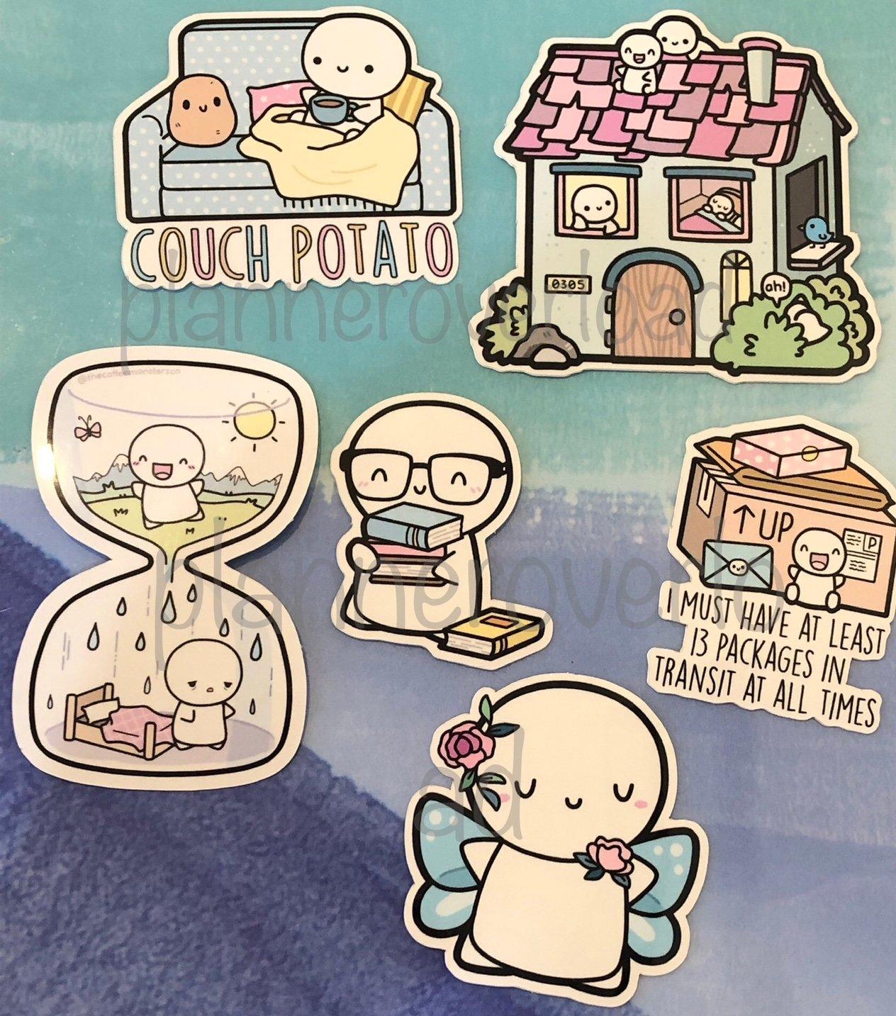 New set of 6 older rare TCMC Vinyl Stickers