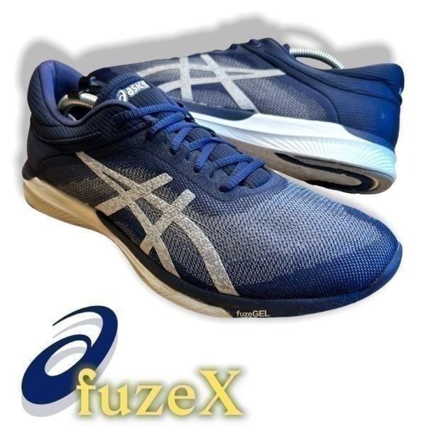Asics FuzeX Rush Mens Running Trainers 10.5 Navy Blue T718N MSRP 139