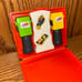 1987 Tomy Spinjas Orange Arena Complete With 2 Launchers And 2 Figures