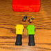 1987 Tomy Spinjas Orange Arena Complete With 2 Launchers And 2 Figures