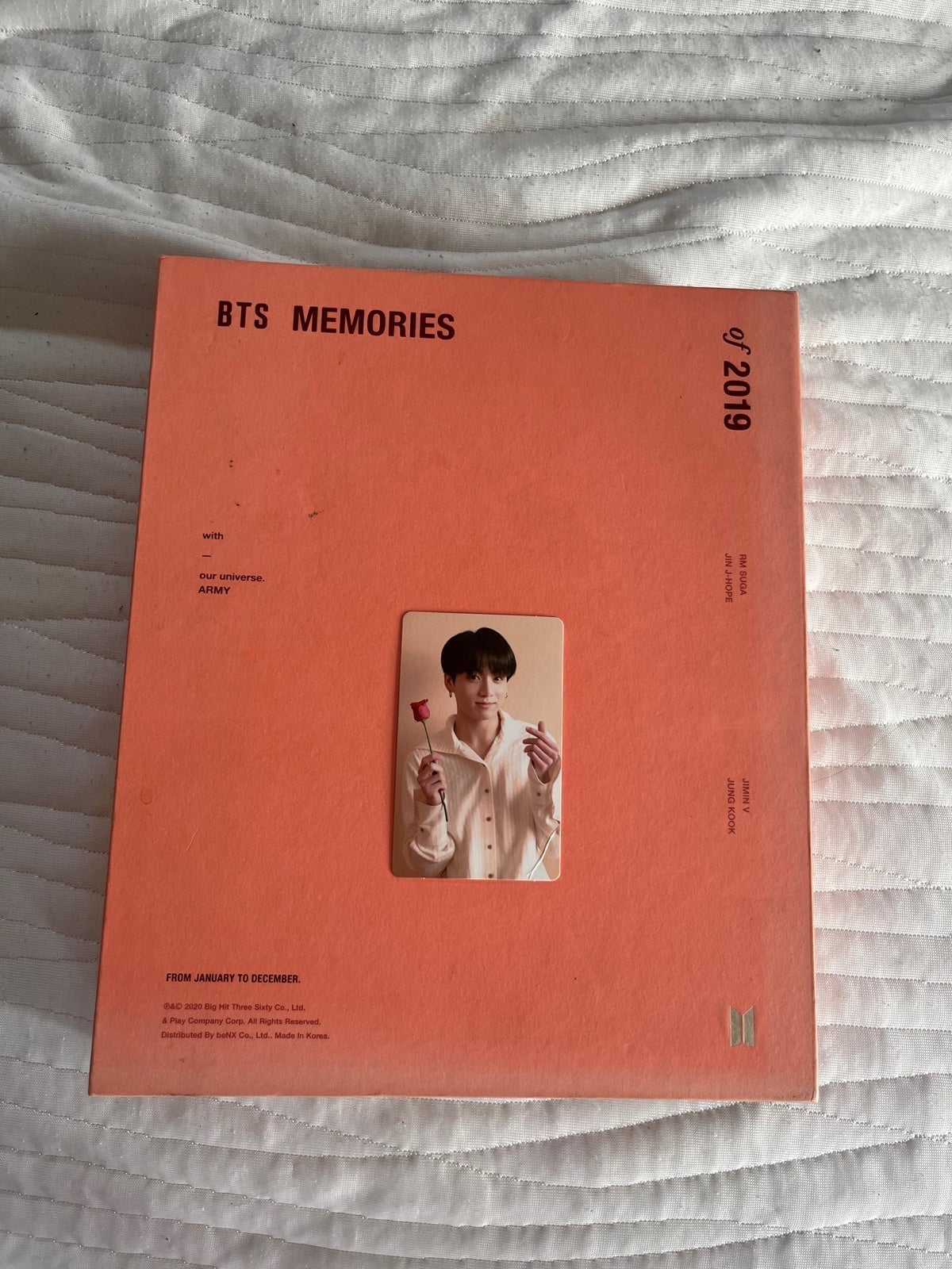 BTS Memories of 2019 DVD with jungkook photocard