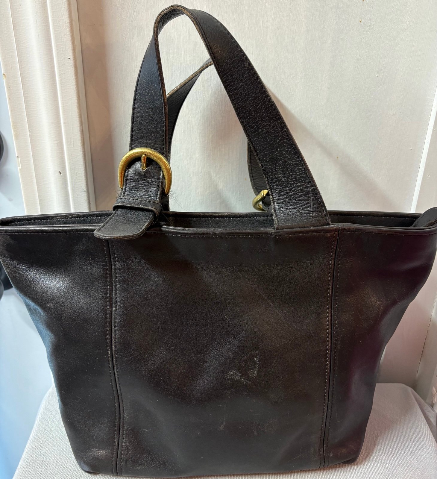 COACH Vintage Leather black Waverly handbag