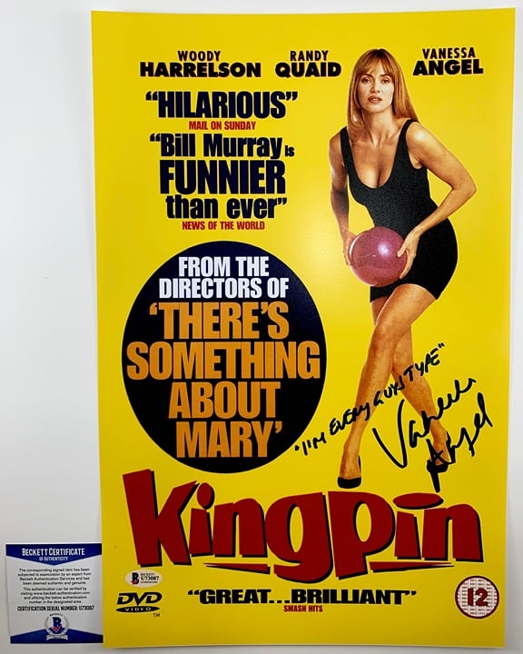 Vanessa Angel Autographed Kingpin 11x17 Poster B Signed BAS COA