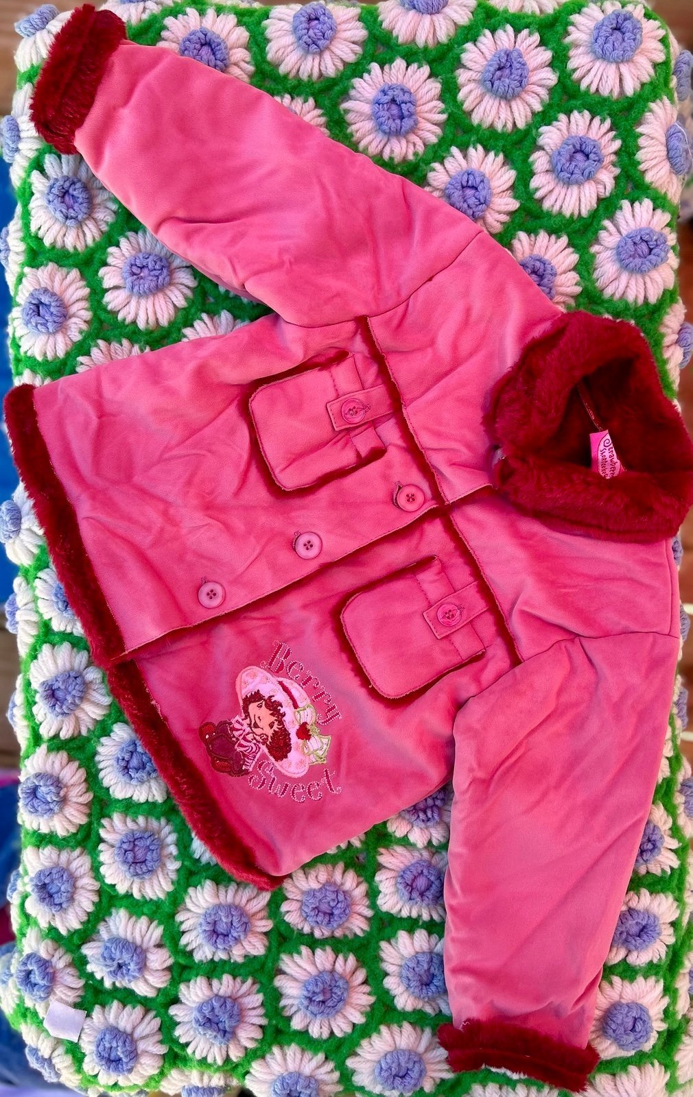 Rare Vintage Strawberry Shortcake Fur Coat