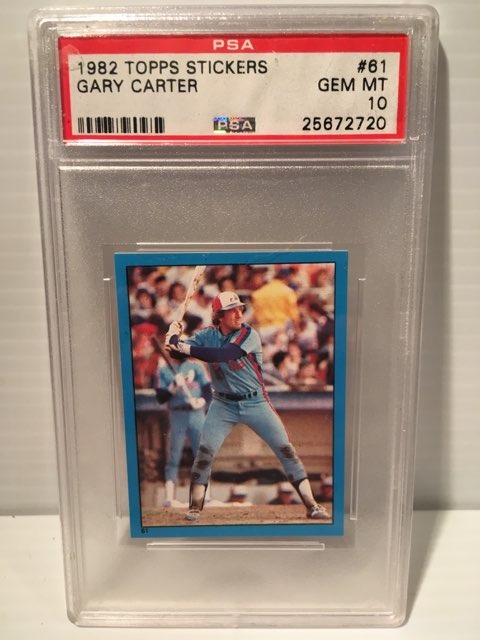 1982 Topps Stickers #61 Gary Carter PSA