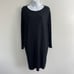 Eileen Fisher Black Viscose Jersey Knit Dress With Pockets Size S