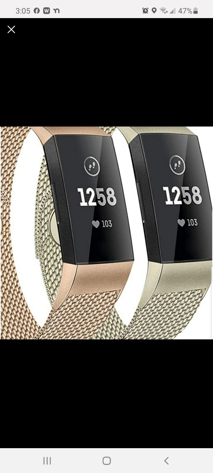 Fitbit charge 2 magnetic bands (2 pack)