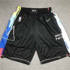 NWT Nets new black city version shorts sz S