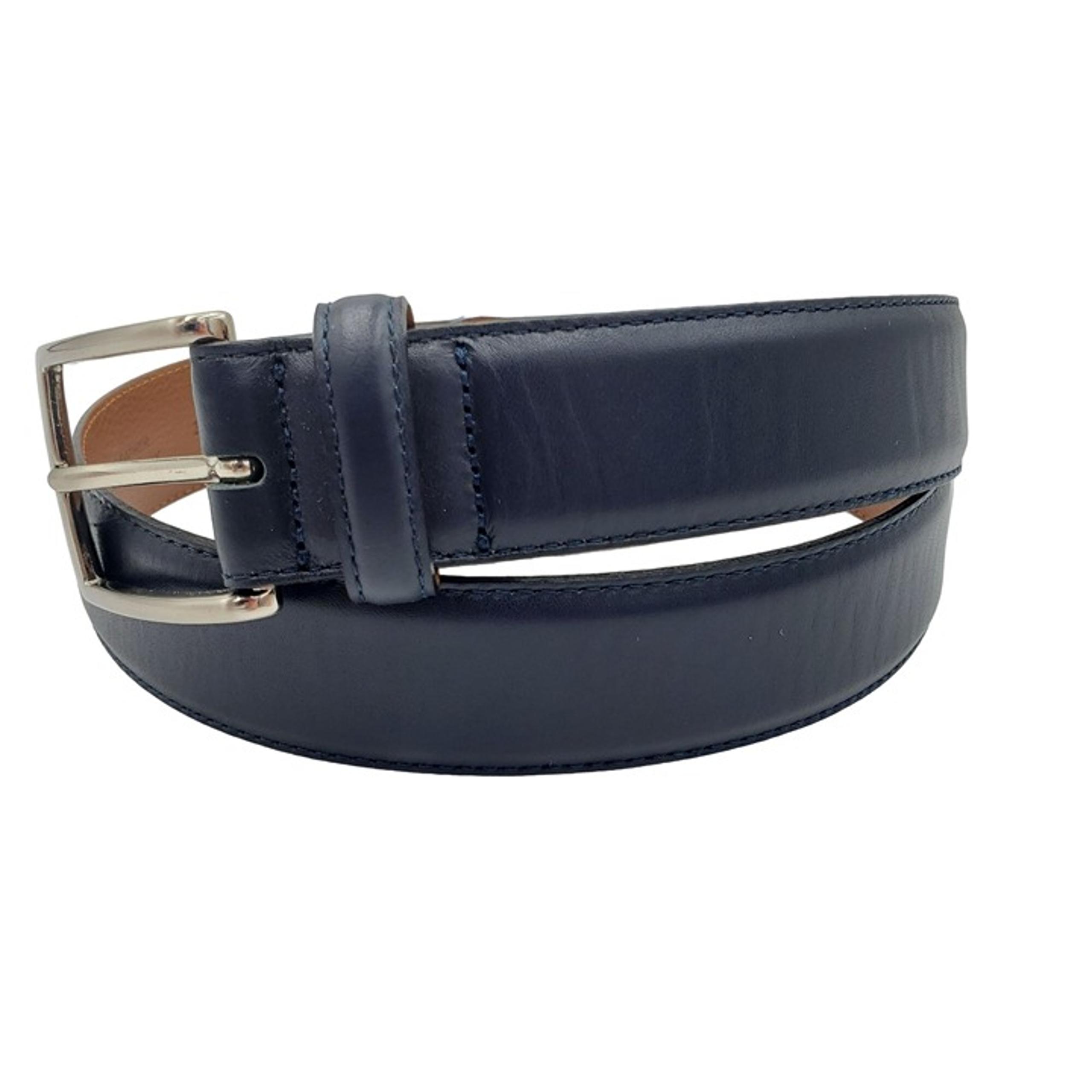 Navy Dress Belt Leather Italian JoS. A Bank Men's size 30 Handcrafted J2658-410
