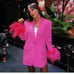 Bloggers Fav!!! NWT ZARA Straight Cut Feather Blazer