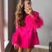 Bloggers Fav!!! NWT ZARA Straight Cut Feather Blazer