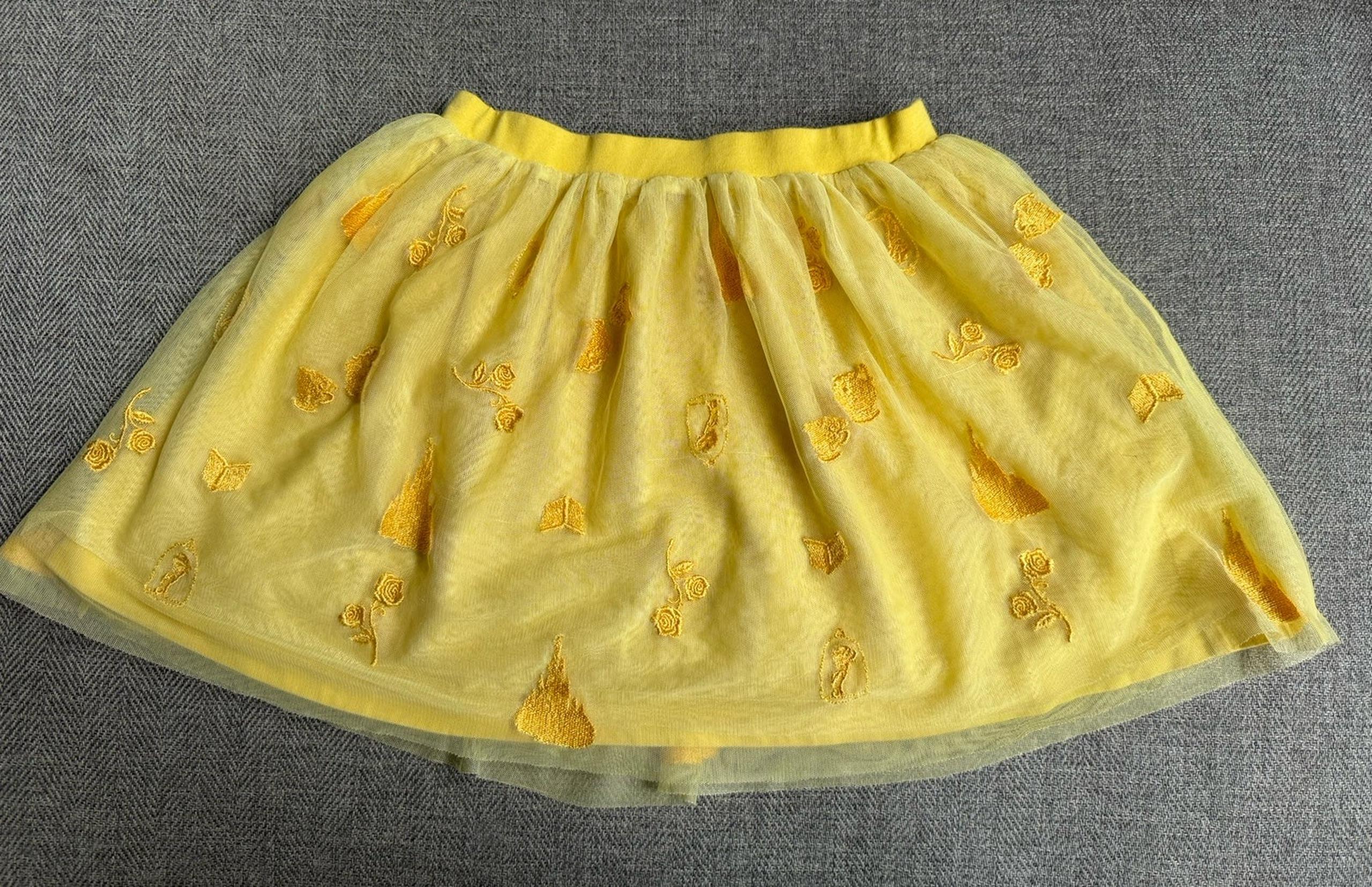 Hanna Andersson Beauty & the Beast Yellow Skirt 120 (6/7)