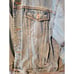 ACID WASHED Y2K Denim Jacket Eddie Bauer Men XXL Cotton Dungaree 4 Pocket HEAVY