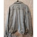 ACID WASHED Y2K Denim Jacket Eddie Bauer Men XXL Cotton Dungaree 4 Pocket HEAVY