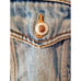 ACID WASHED Y2K Denim Jacket Eddie Bauer Men XXL Cotton Dungaree 4 Pocket HEAVY