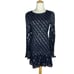 Love Shack Fancy Scarlett Silk Blend Smocked Bodice Navy Mini Dress Size Small