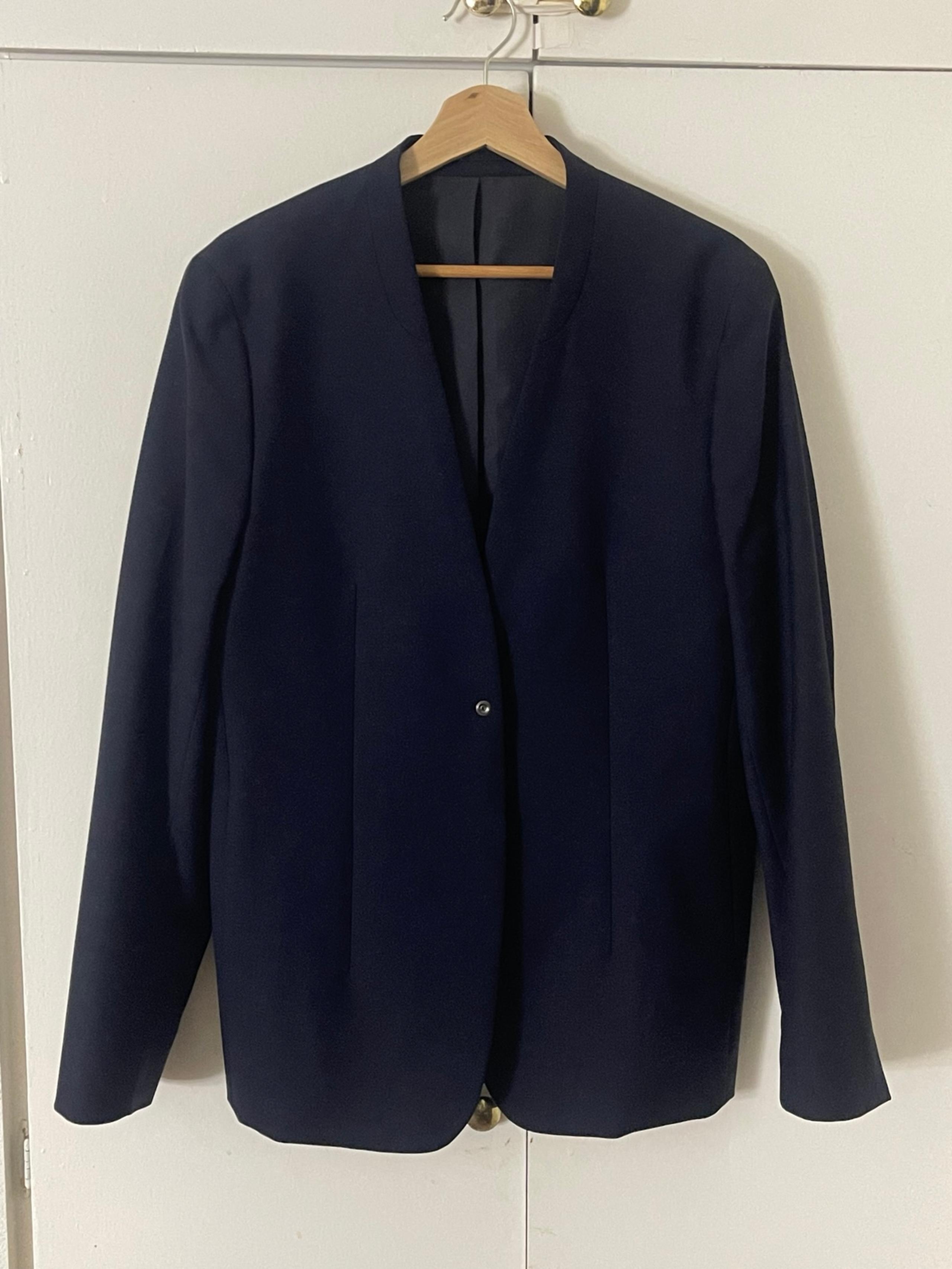 COS collarless blazer 48size navy color