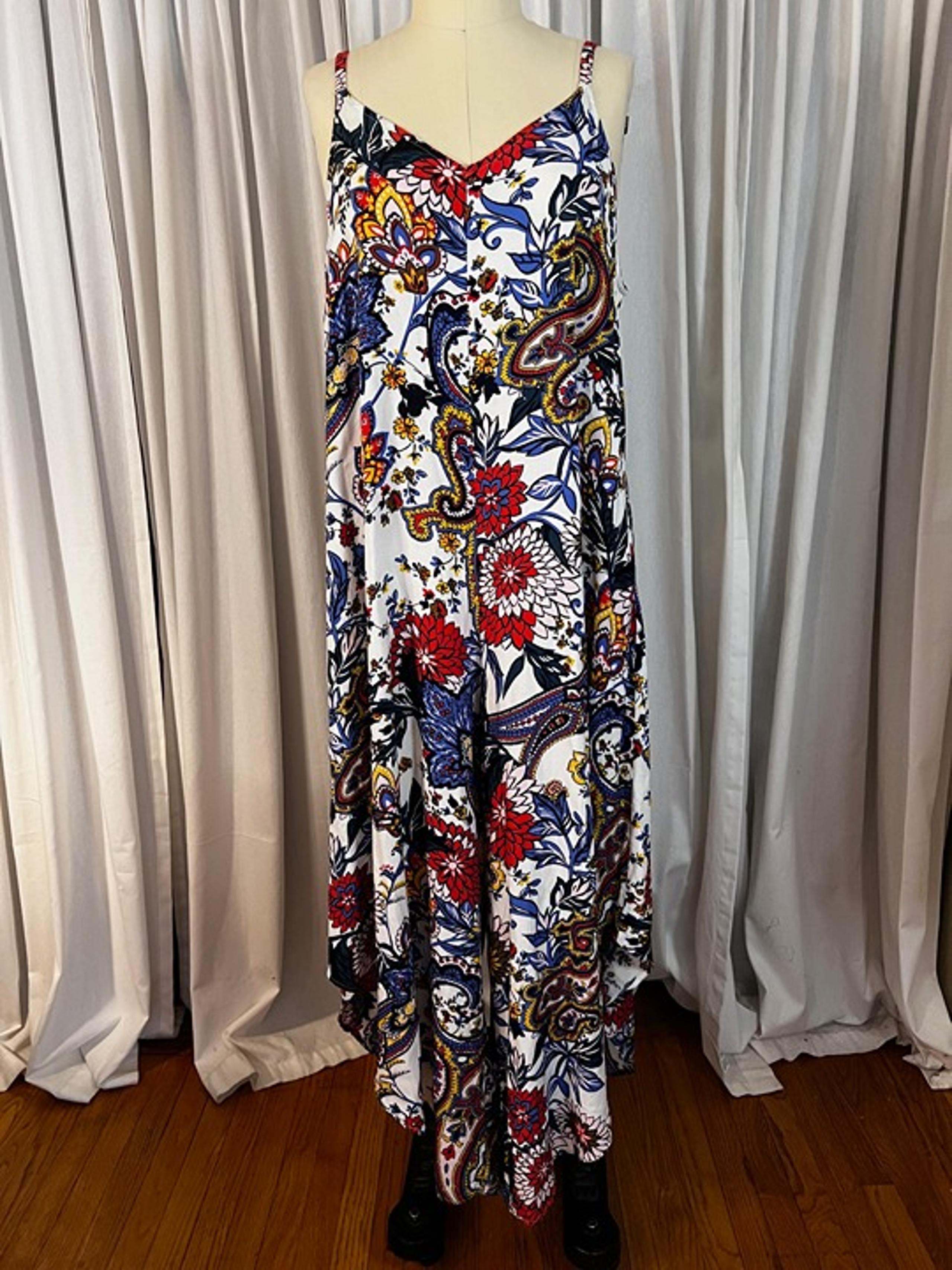 MSK Wide Leg Floral Jumpsuit w/Spaghetti Straps