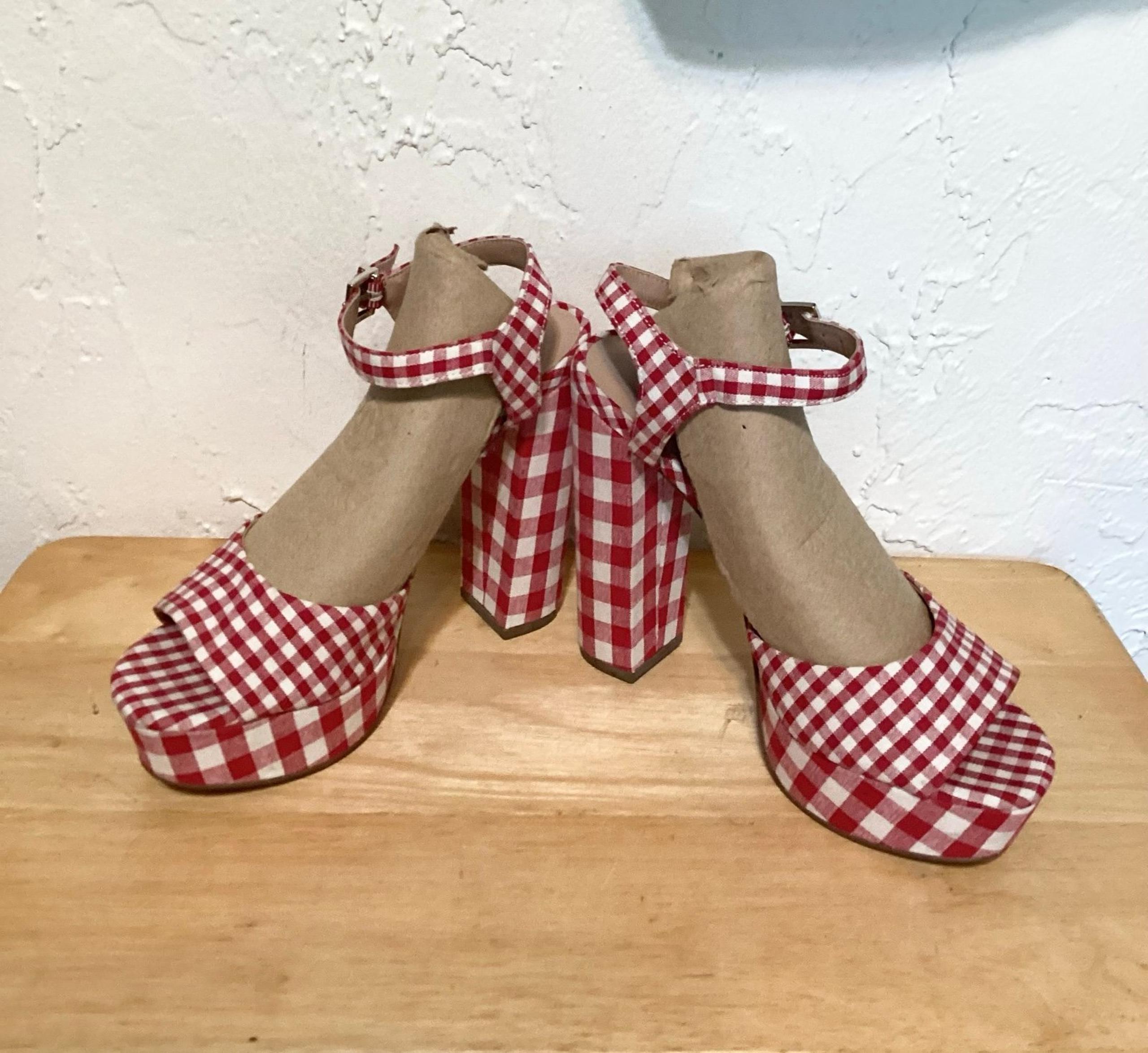 Call it Spring  women red heels Sandals  size 6,5