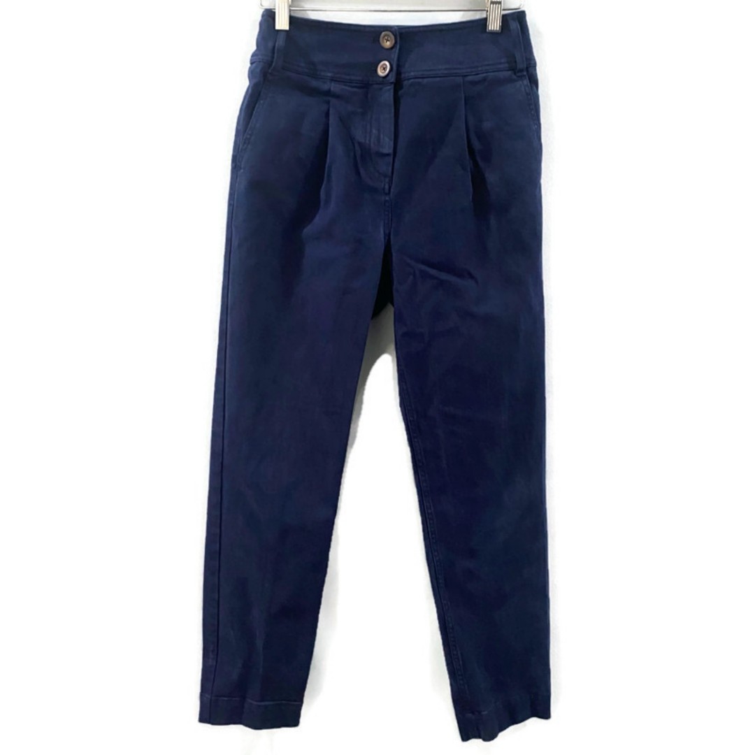 Boden Navy High Rise Pleated Chino Pant 2P