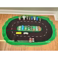 Racetrack Rug for Matchbox Cars Hand Crocheted + Tons of Cars! Batman, Penguin +