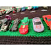 Racetrack Rug for Matchbox Cars Hand Crocheted + Tons of Cars! Batman, Penguin +