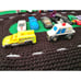 Racetrack Rug for Matchbox Cars Hand Crocheted + Tons of Cars! Batman, Penguin +