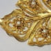 ️Vintage Gold Plated Leaf w/Faux Pearl & Rhinestone Accented Brooch