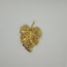 ️Vintage Gold Plated Leaf w/Faux Pearl & Rhinestone Accented Brooch
