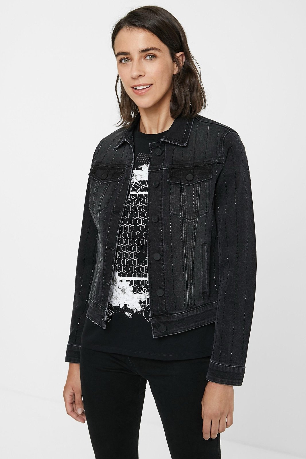 NEW. Desigual. Chaq Black Jacket, 42, US 8/M