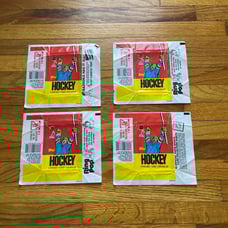 4 1987 Topps NHL Empty Wrappers