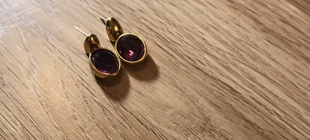 GIVENCHY PURPLE/GOLD EARRINGS WOMENS