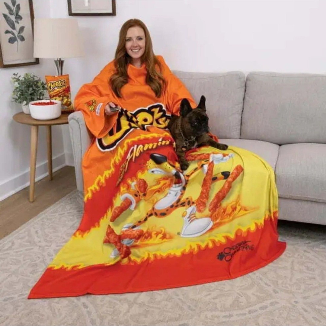 SNUGGIE Flamin' Hot Cheetos, The Original Wearable Blanket, Orange 71 x54