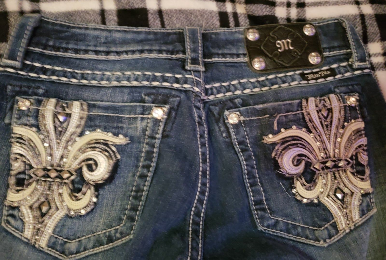miss me women's shorts sz 27 blue denim