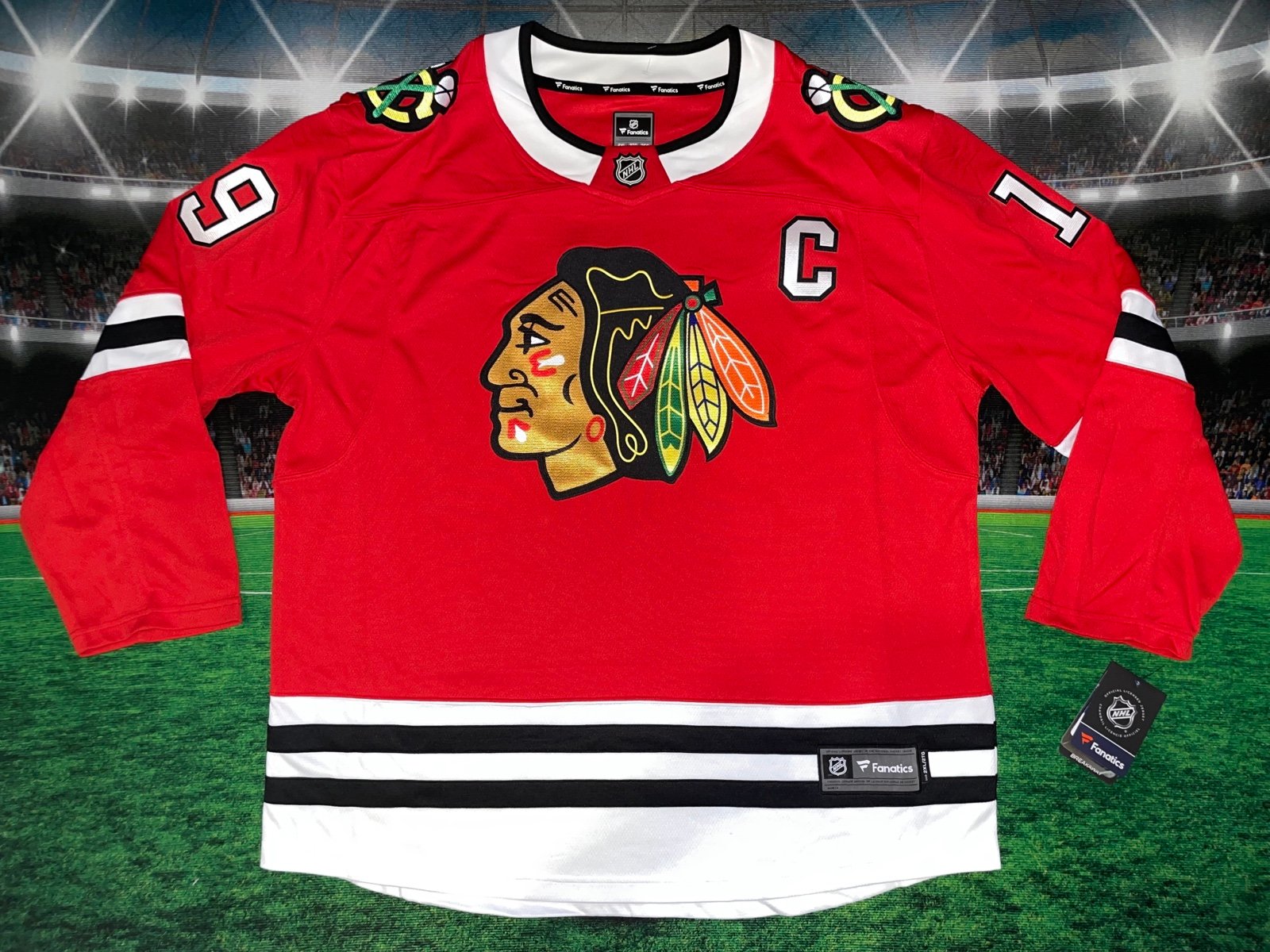 Chicago Blackhawks Jonathan Toews #18 Fanatics Breakaway Home Jersey Sz 2XL