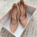 BCBGeneration | Hallix Cream Patent Leather Pointed Toe Heels