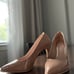 BCBGeneration | Hallix Cream Patent Leather Pointed Toe Heels