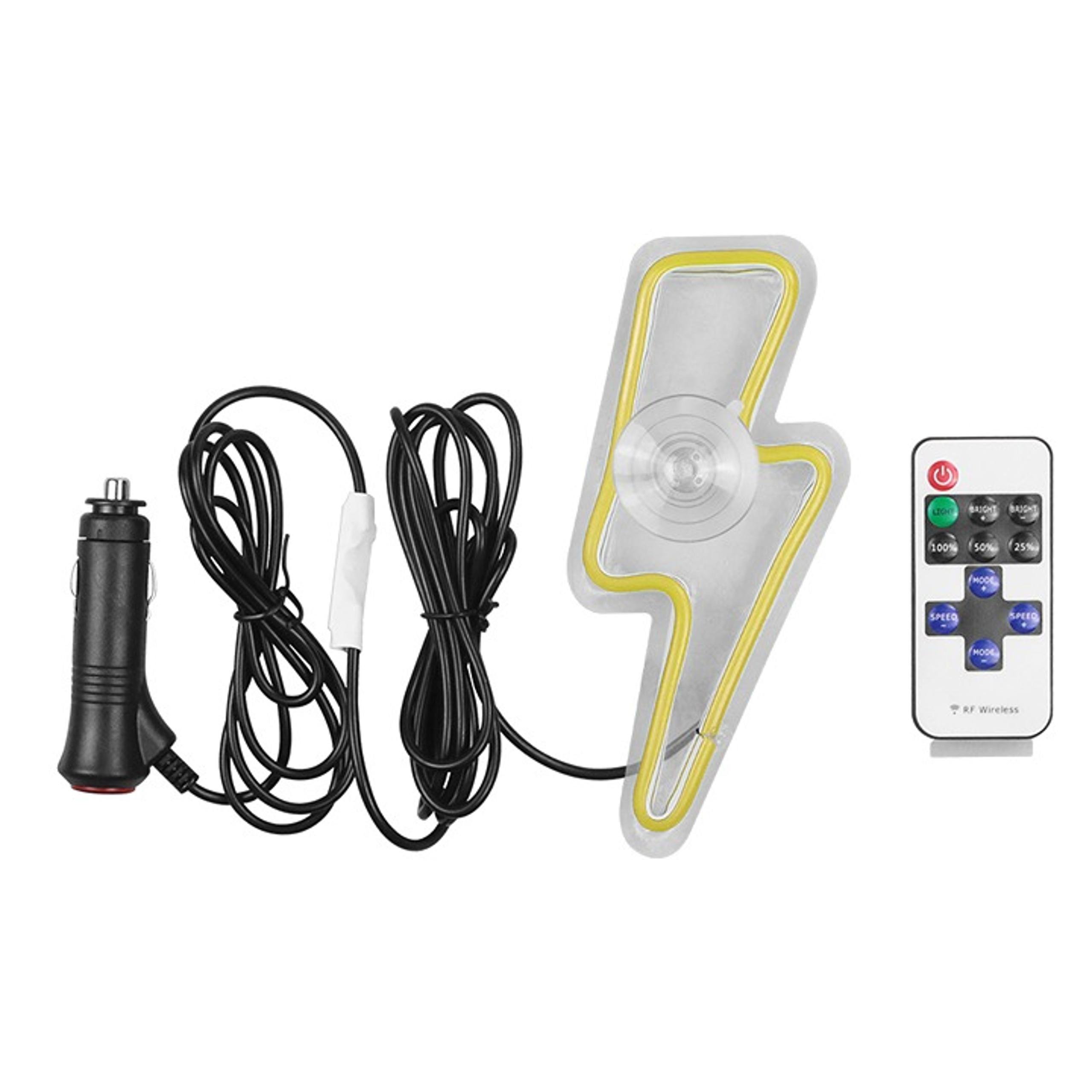 BRAND NEW UNIVERSAL LIGHTING YELLOW LED Neon Flash Light Car Window Glow Control