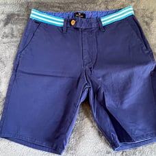 Scotch & Soda Mens Sailor Chino Pocket Shorts, Blue, Size 30
