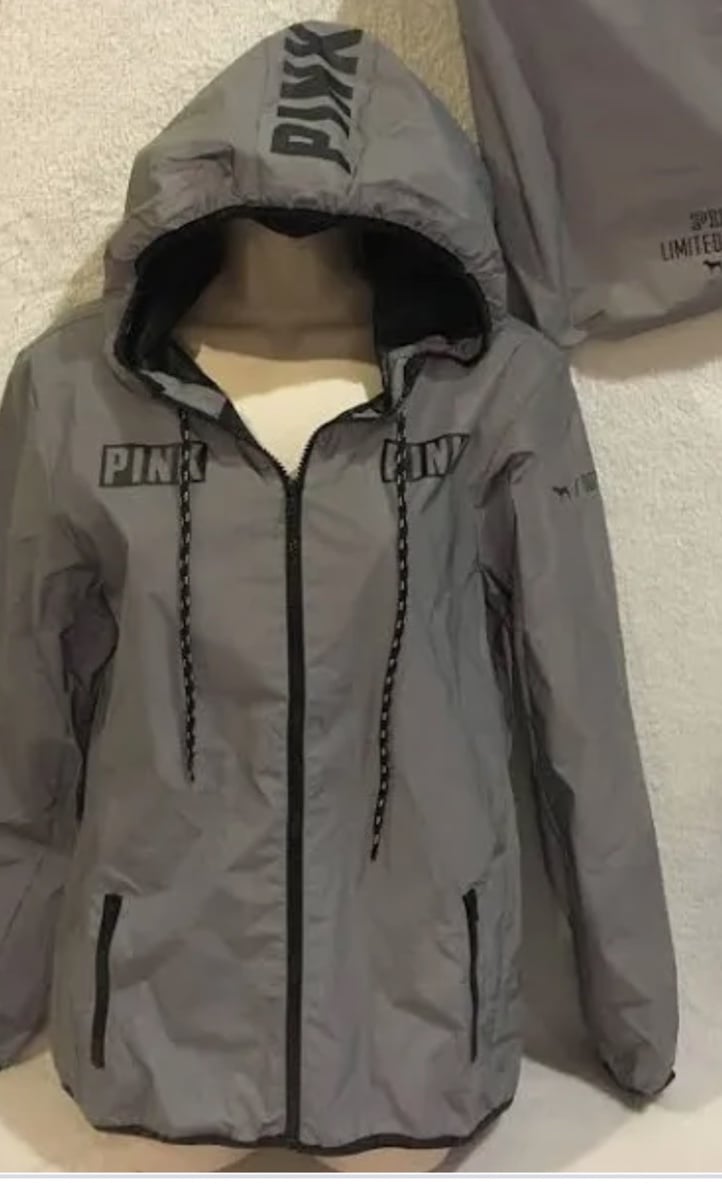 Victoria secret PINk reflective anorak jacket
