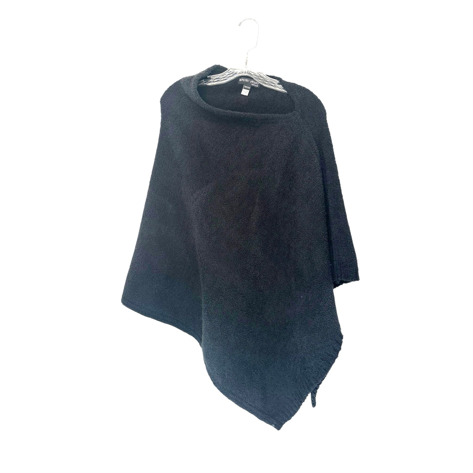 Barefoot Dreams Poncho Cape Black CozyChic Lounge Loungewear Soft One Size