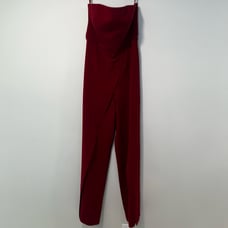 White House Black Market Wide Leg Strapless Jumpsuit Red Size 4