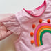 NWT Mud Pie Toddler Girls Rainbow Mesh Tutu Dress in Pink 2T-3T (M)