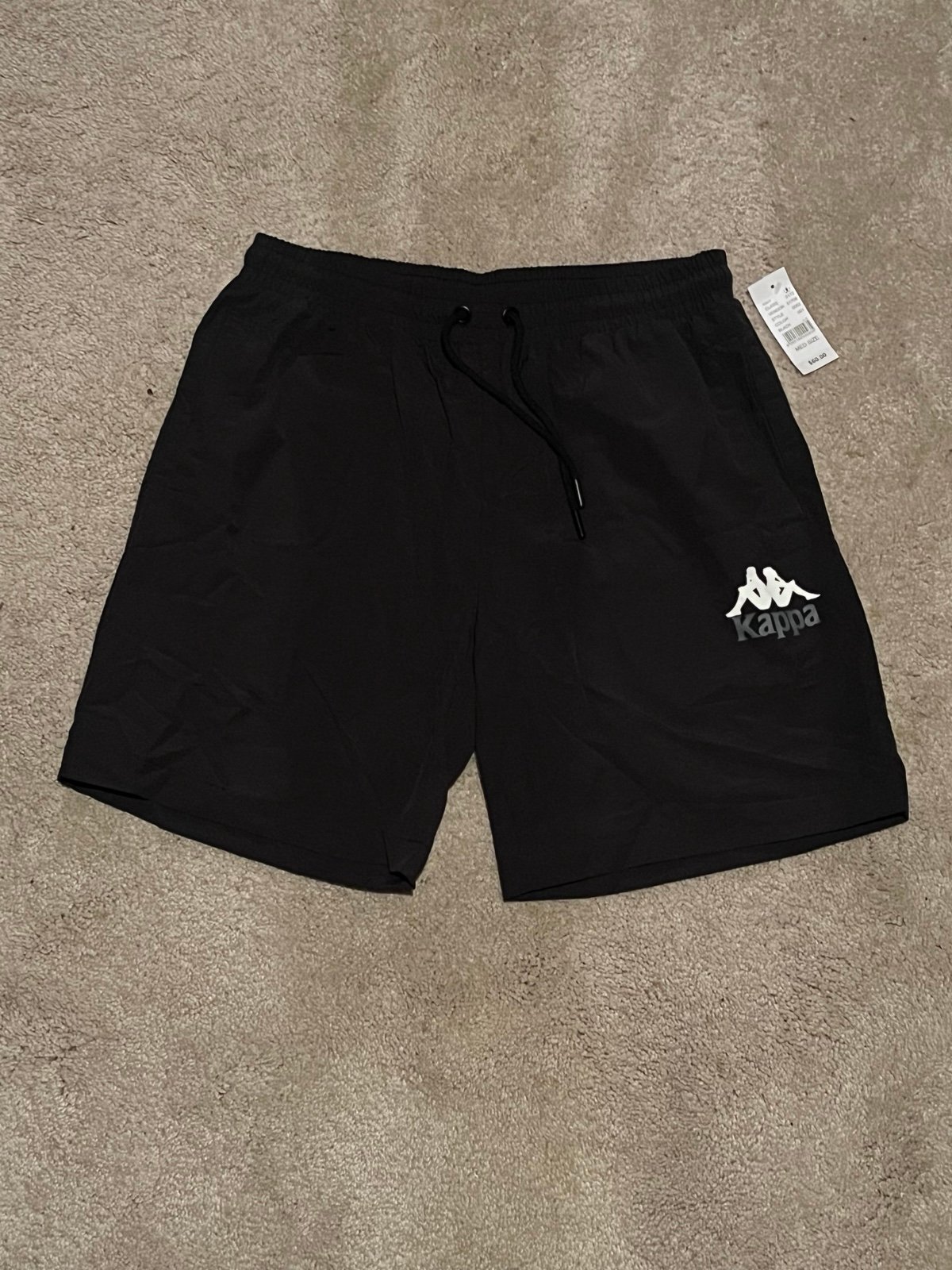 Basic black kappa shorts
