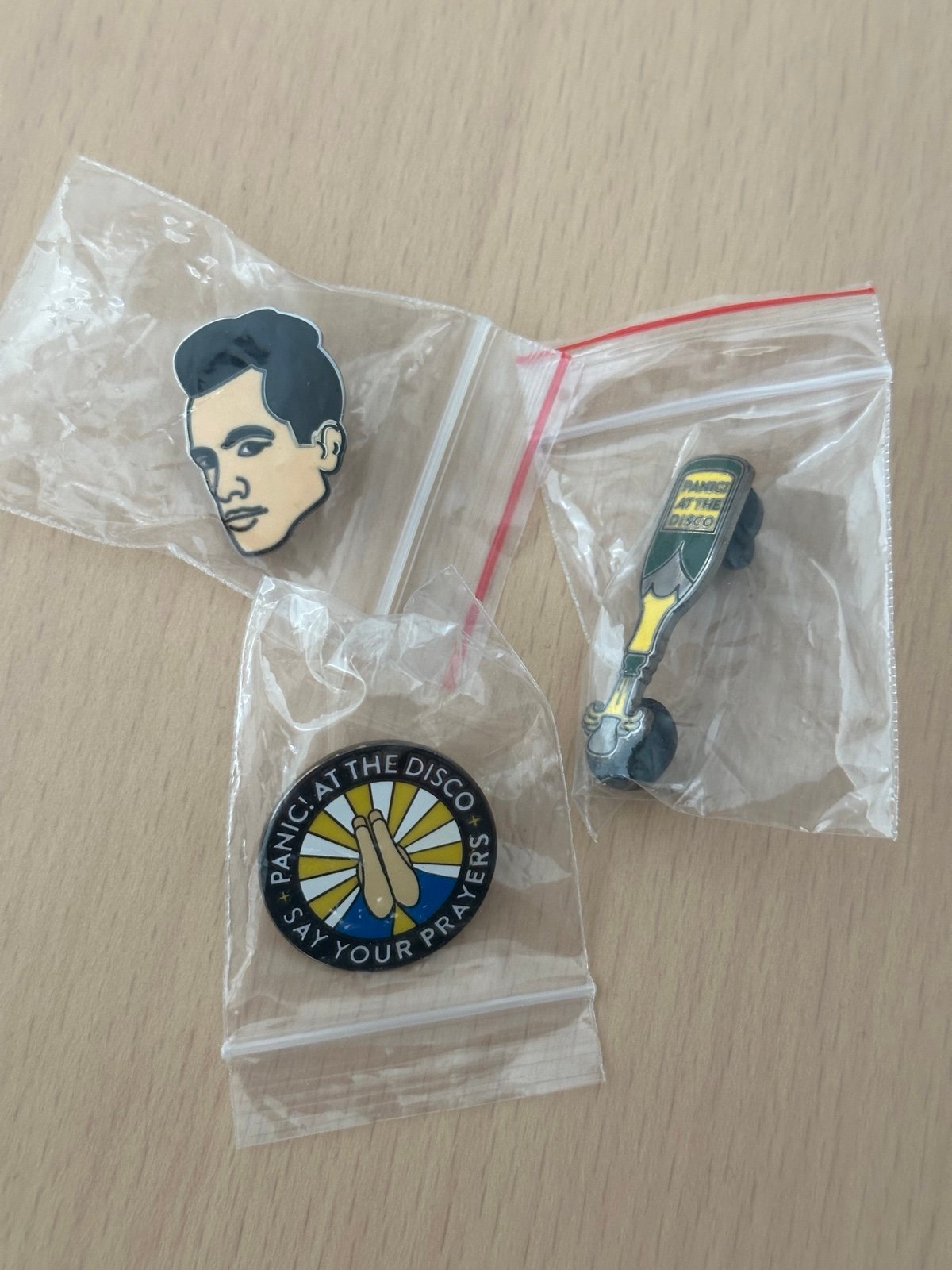 Panic at the disco rare death of a bachelor preorder enamel pin set