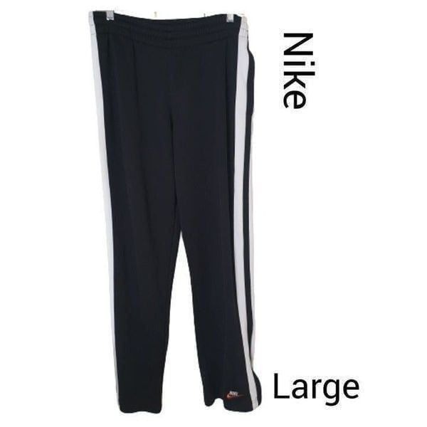 Nike Vintage Men's Sweatpants Black Ankle Zip Size Pockets Y2K Large