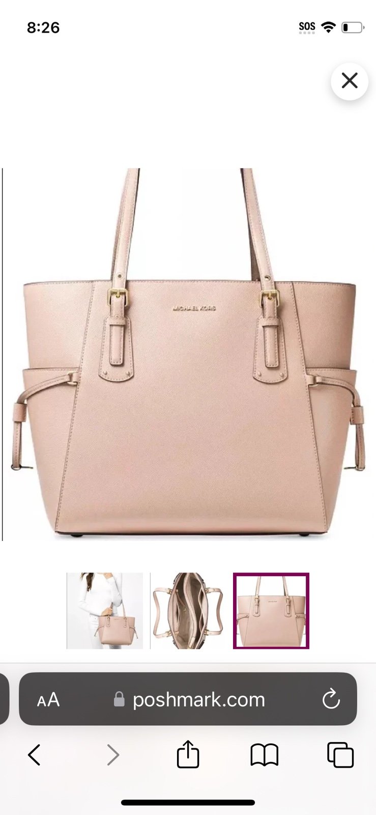 michael kors voyager soft pink